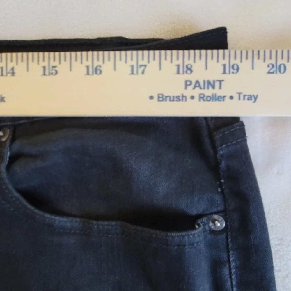 Levi's 512 Slim Taper Jeans Mens 38x30 Black Denim Waterless Tapered Leg Casual